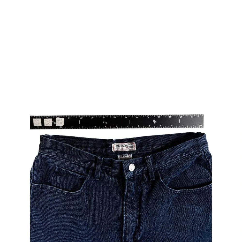 Guess Jeans Mens 32 Blue Denim Stretch Y2k Streetwear Grunge Americana Ankle Zip